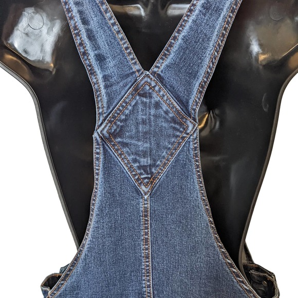 C'EST TOI Blue Denim Overall Shorts Size M - Picture 6 of 10